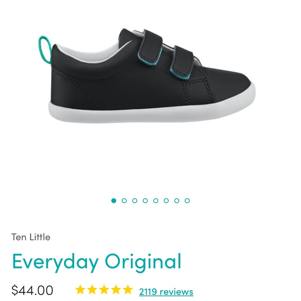 Ten little toddler size 5 black everyday shoes with original box